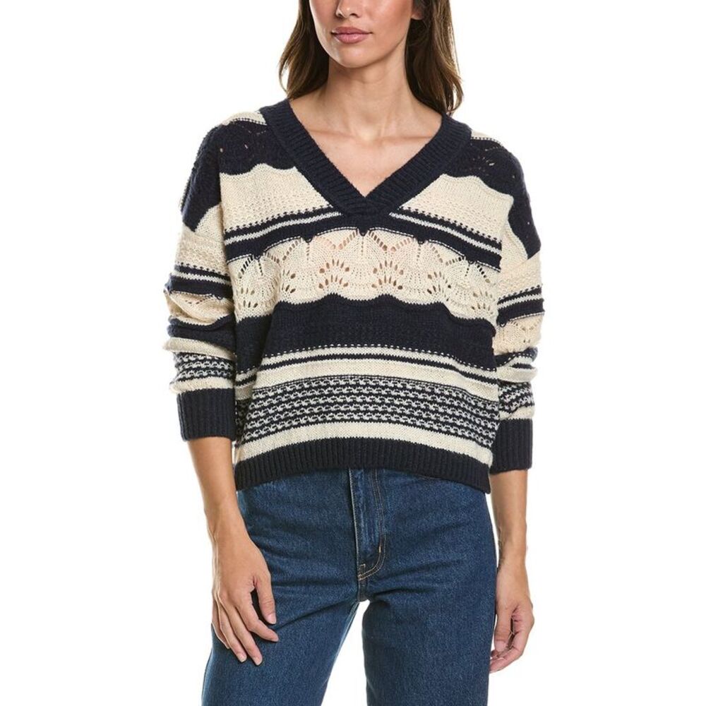 Ichi Womens  Astra Sweater, Blue